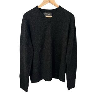 Vintage Abercrombie & Fitch Men’s XL Lambswool V-neck Sweater Charcoal Gray